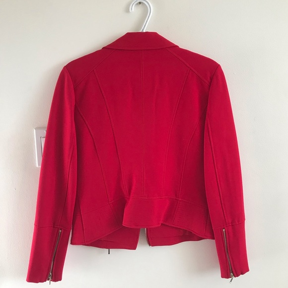 Sexy Le Chateau womens bomber biker jacket red - Picture 3 of 9
